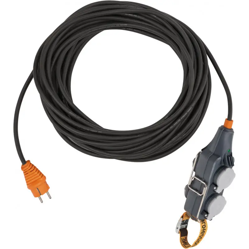 Rallonge électrique professionalLINE avec bloc 4 prises mobile Powerblock10m H - Brennenstuhl | 9162101160 Haute Qualité