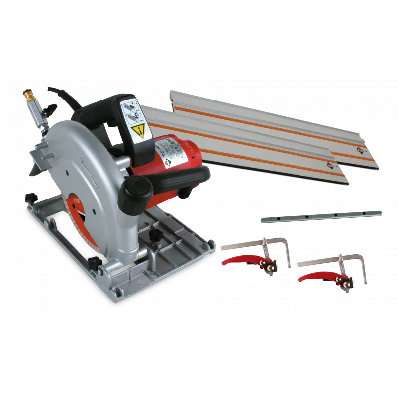 KIT Scie Circulaire plongeante TC-180 - 1800W 230V - 2 guides 80 cm et serres joints - RUBI | 50994 Dernière Chance