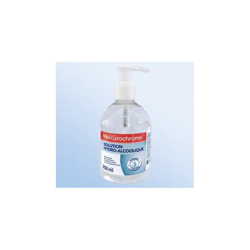 Gel hydro-alcoolique pompe 250 ml Mercurochrome | Y5170 Nouvelle Collection