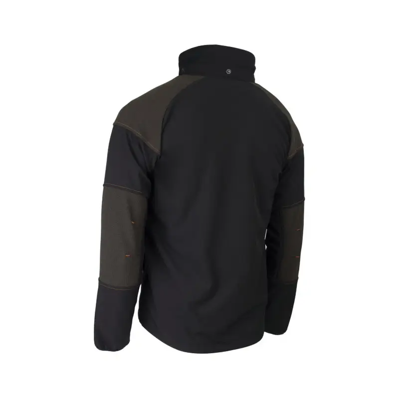Meilleure Vente Veste Softshell - YUKI II - Ripstop 94% PES/6% EA + TPU membrane + Polaire - 350g/m2 - Noir/Citrouille - COVERGUARD | 5YKY310