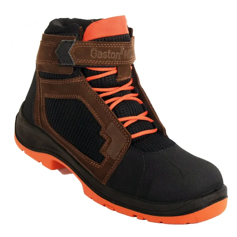 Dernier Modèle Chaussures de sécurité montantes Air Top Orange - S1P SRC ESD - Gaston Mille | AHHO1