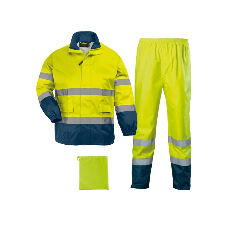 Commander Vite Ensemble de pluie HI WAY Breathane Hi-Viz - jaune / marine - Coverguard | 7HWRY