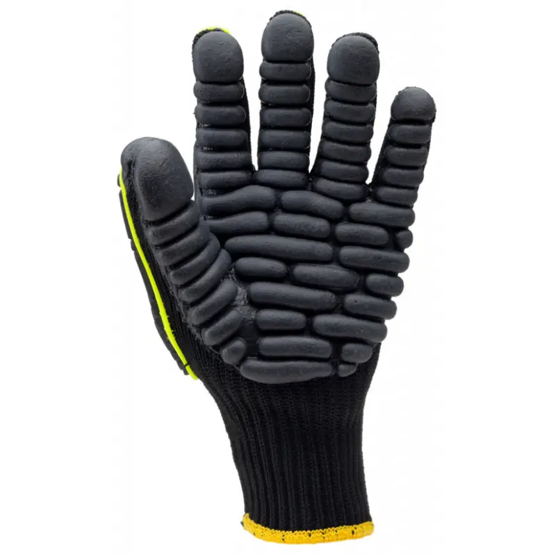 Gants EUROSTRONG VIBE, anti-vibration en polyester noir, jauge 7, enduction latex noir - COVERGUARD | 1VIBL00 Achetez Aujourd’hui