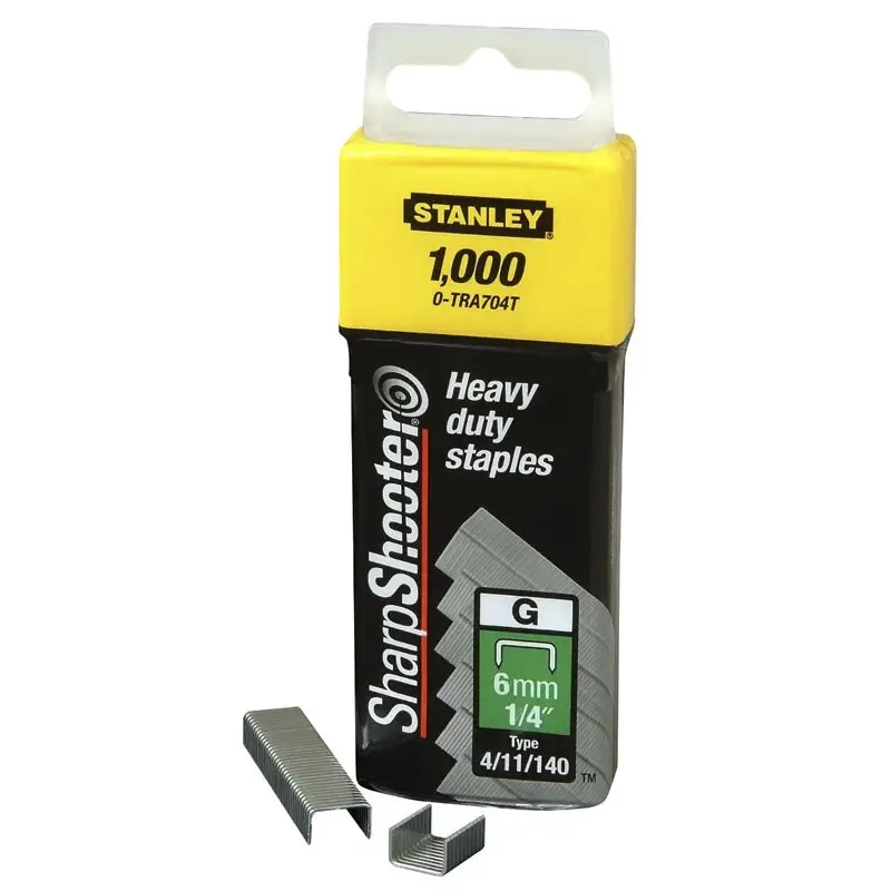 Dernière Chance AGRAFES 6MM TYPE G - BOITE DE 1000 PIÈCES STANLEY 1-TRA704T