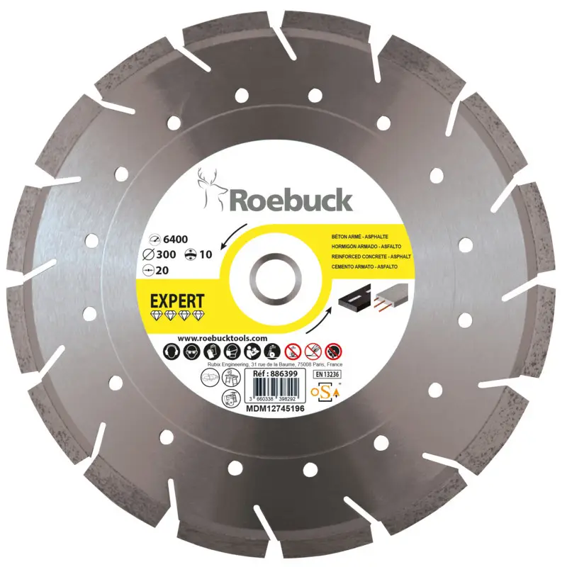 Bon Plan Disque diamant béton armé, asphalte "expert" (multichoix) - ROEBUCK | 886401