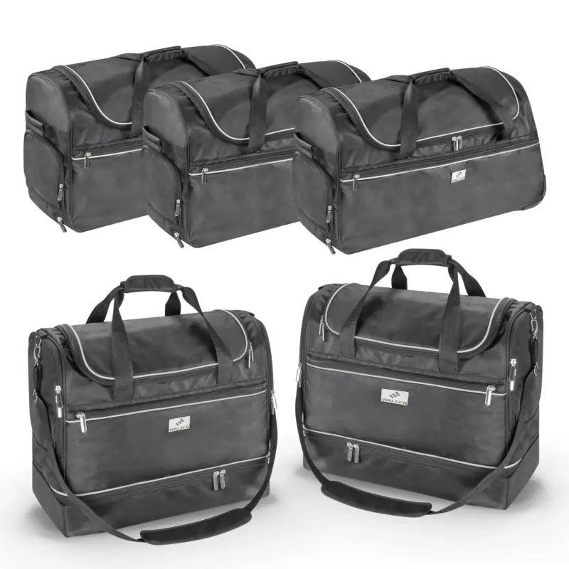 Haute Qualité Set de sacs de voyage Carbags pour VW Passat Limousine B8 (3G2), 2x sac de sport 65 l + 3x sac à roulettes 100 l