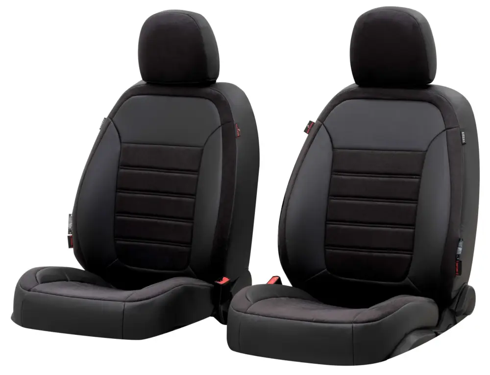 Housse de siège Bari pour Renault Clio II (BB, CB) 03/1998-12/2016, 2 housses de siège pour les sièges normaux Produit De Marque