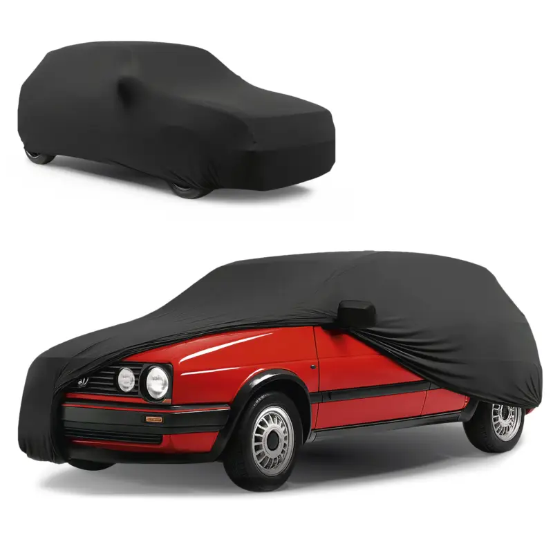 Housse de voiture Indoor Stretch, bâche complet pour l'interieur taille 1 voiture noir Nouvelle Collection