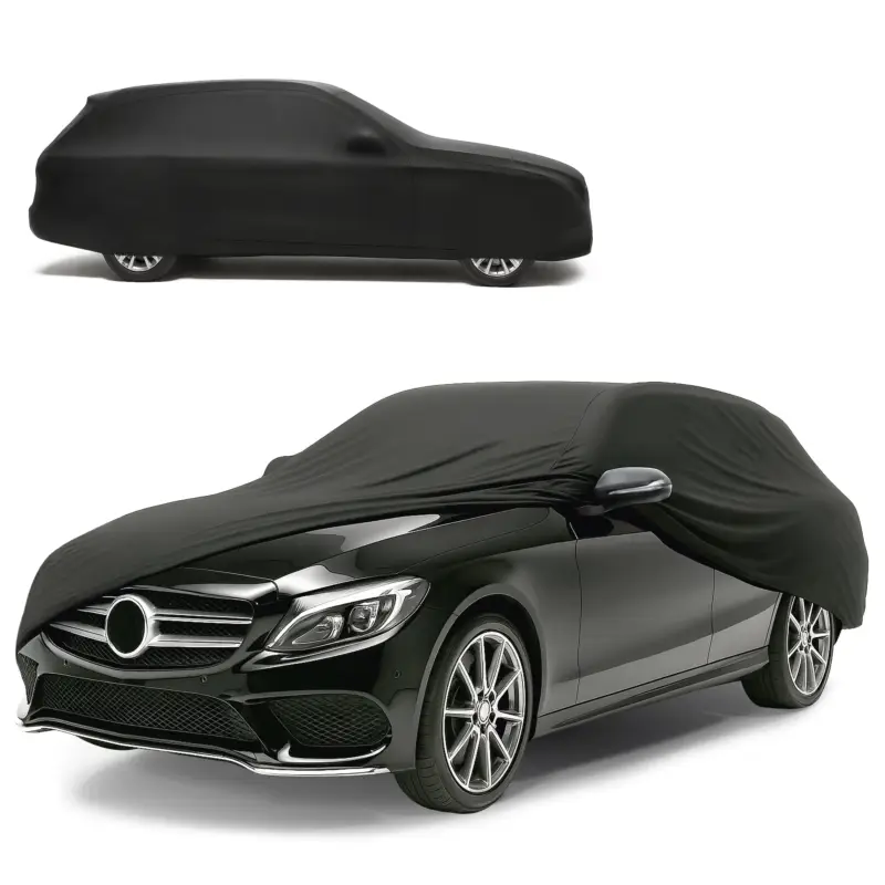 Housse de voiture Indoor Stretch, bâche complet pour l'interieur taille 5 Break noir Top Vente